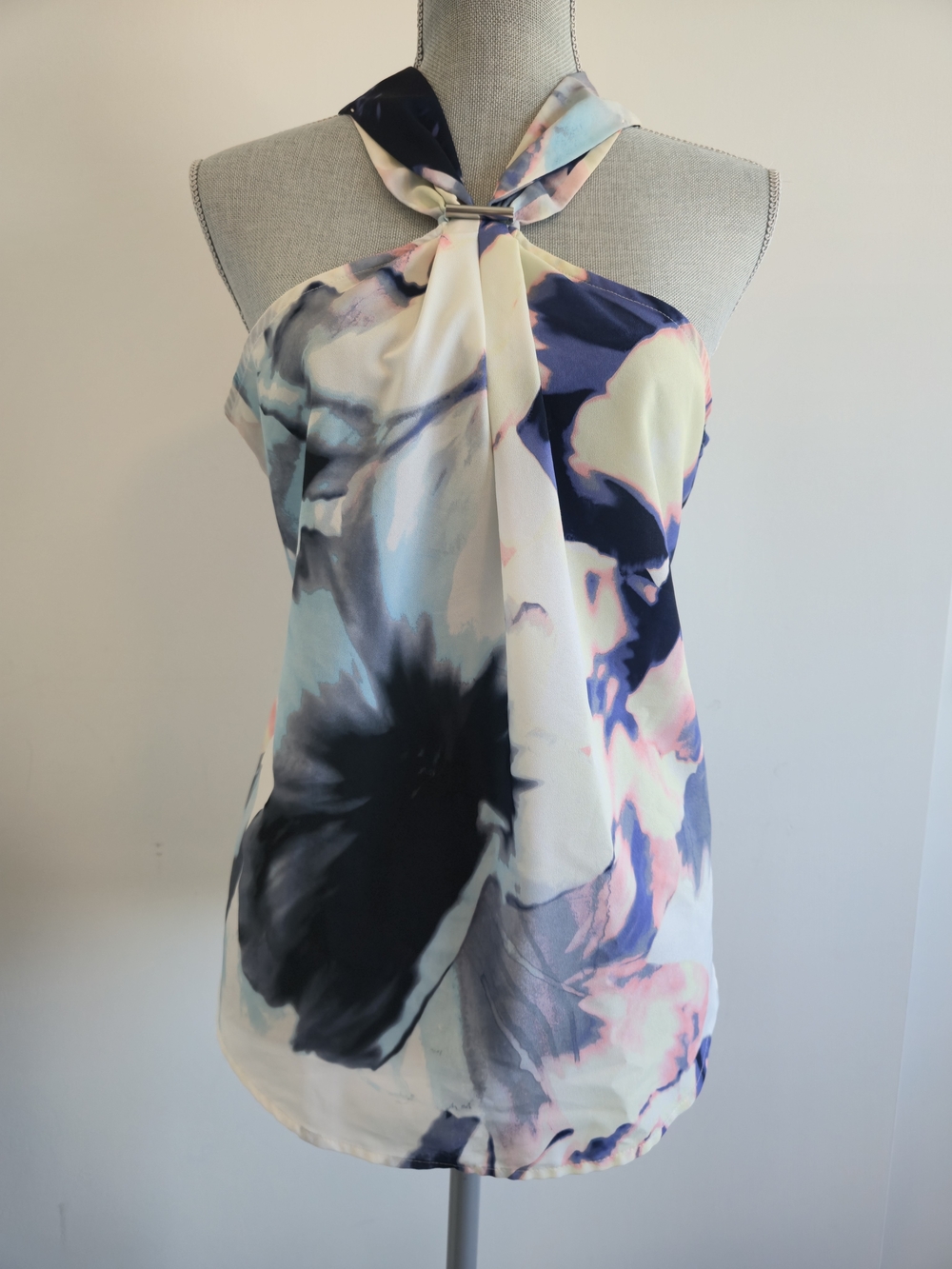 Calvin Klein Floral Halter Neck Blouse in Size M